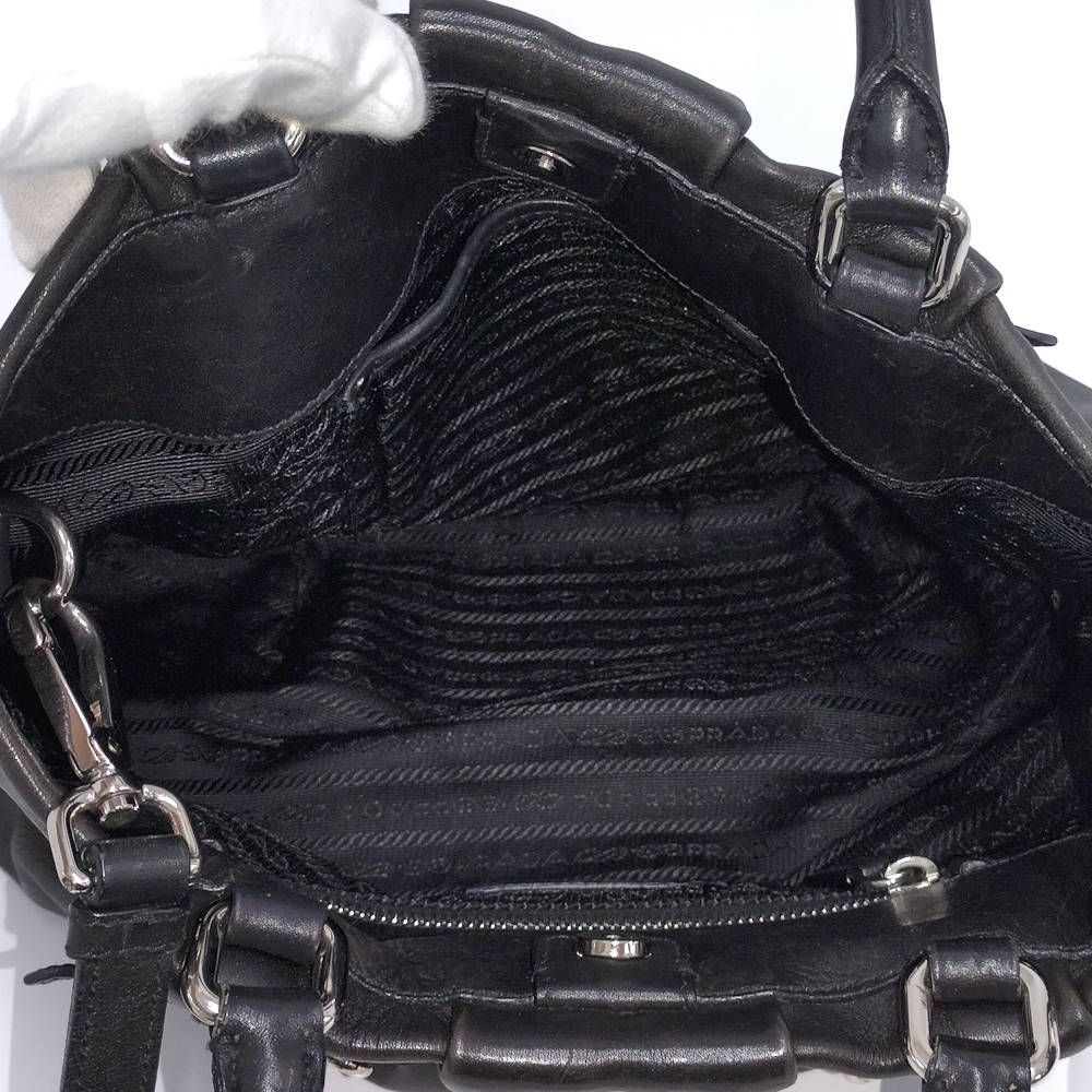 Prada 2-Way Bag Leather Black — view 9