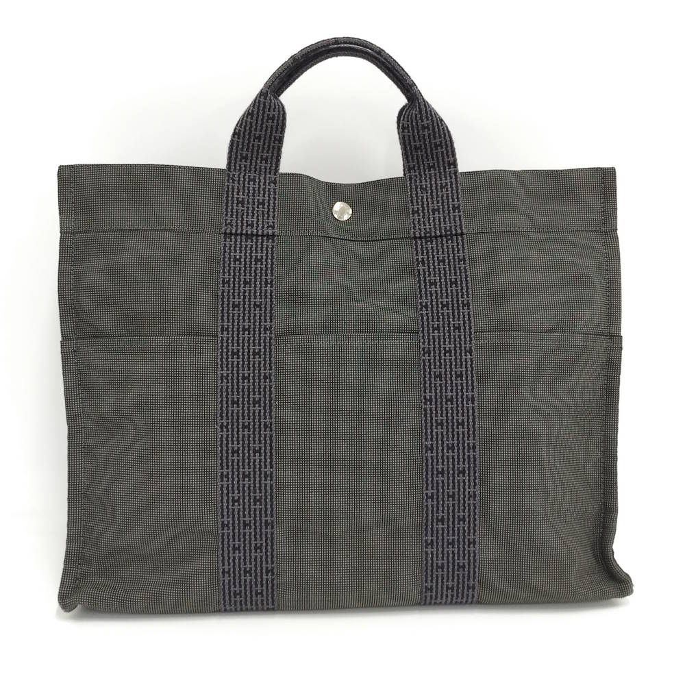 Hermes Her Line Tote MM Canvas Gray — view 2