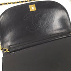 Chanel Chain Shoulder Bag Half Moon CC Lambskin Black — view 6