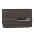 Gucci 6 Key Case Leather Brown Key Holder