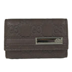 Gucci 6 Key Case Leather Brown Key Holder