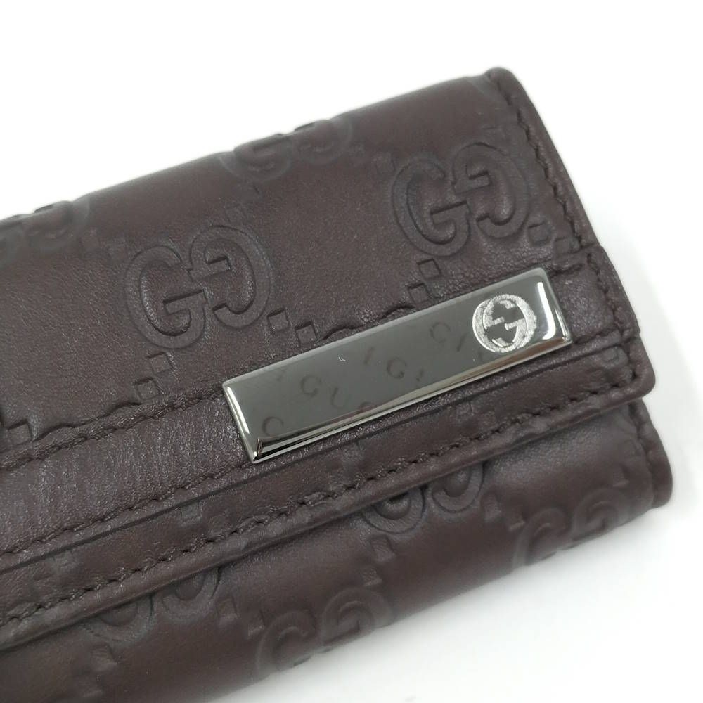 Gucci 6 Key Case Leather Brown Key Holder — view 8
