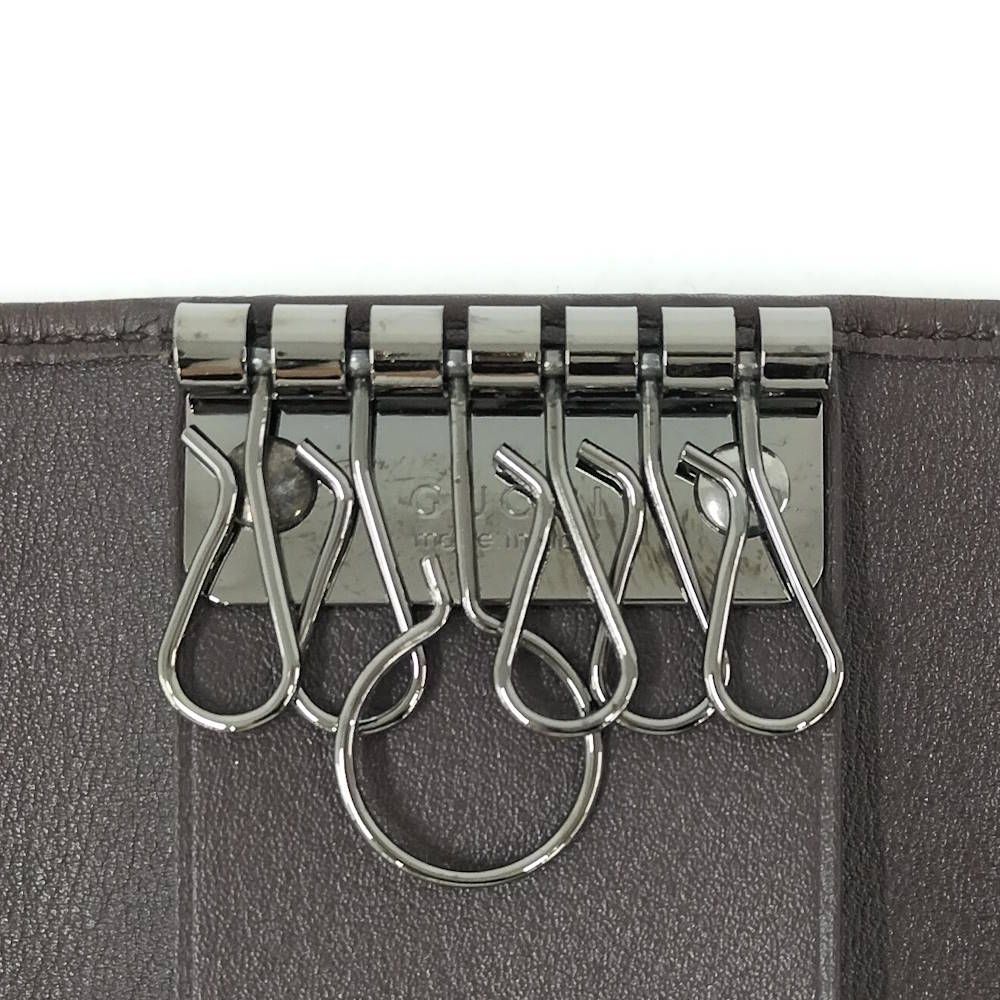 Gucci 6 Key Case Leather Brown Key Holder — view 9