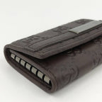 Gucci 6 Key Case Leather Brown Key Holder — view 7