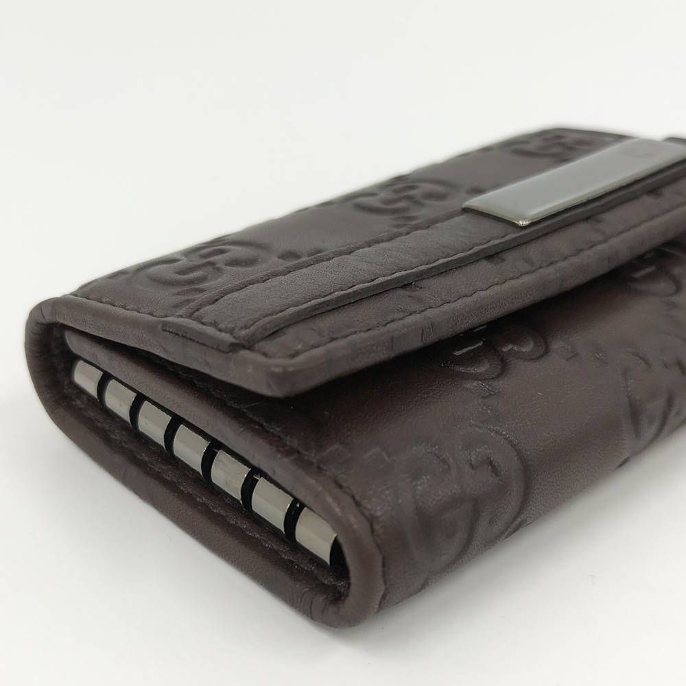 Gucci 6 Key Case Leather Brown Key Holder — view 7