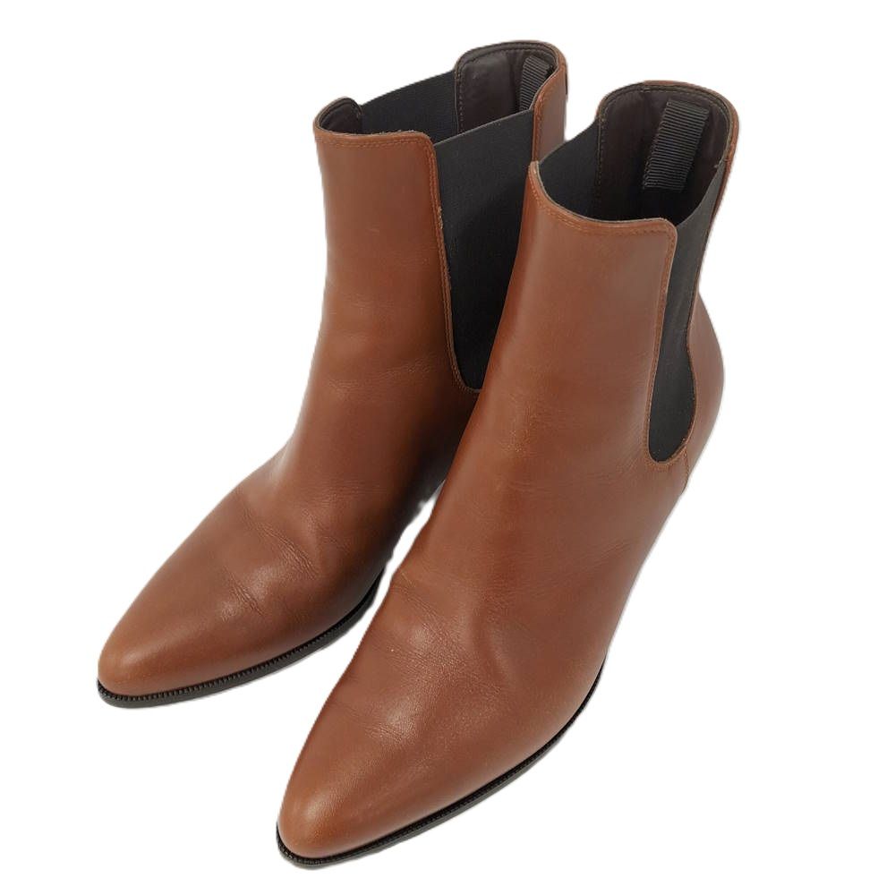 Celine Side Gore Boots Shoes Leather Brown