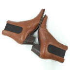 Celine Side Gore Boots Shoes Leather Brown — view 6