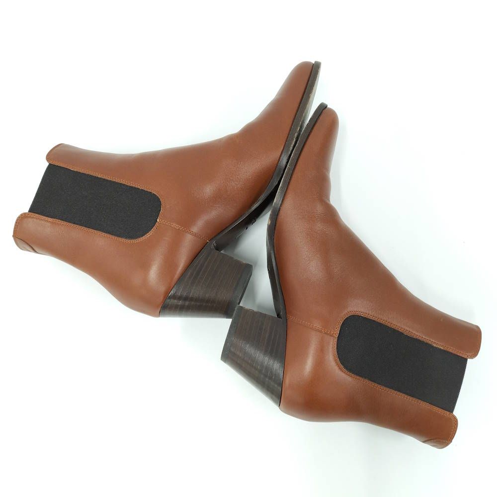 Celine Side Gore Boots Shoes Leather Brown — view 6