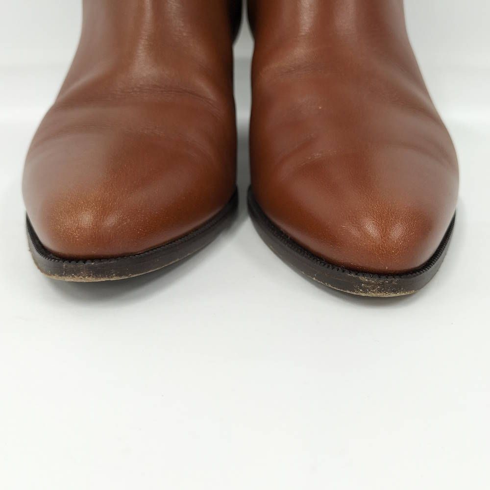 Celine Side Gore Boots Shoes Leather Brown — view 4