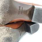Celine Side Gore Boots Shoes Leather Brown — view 8