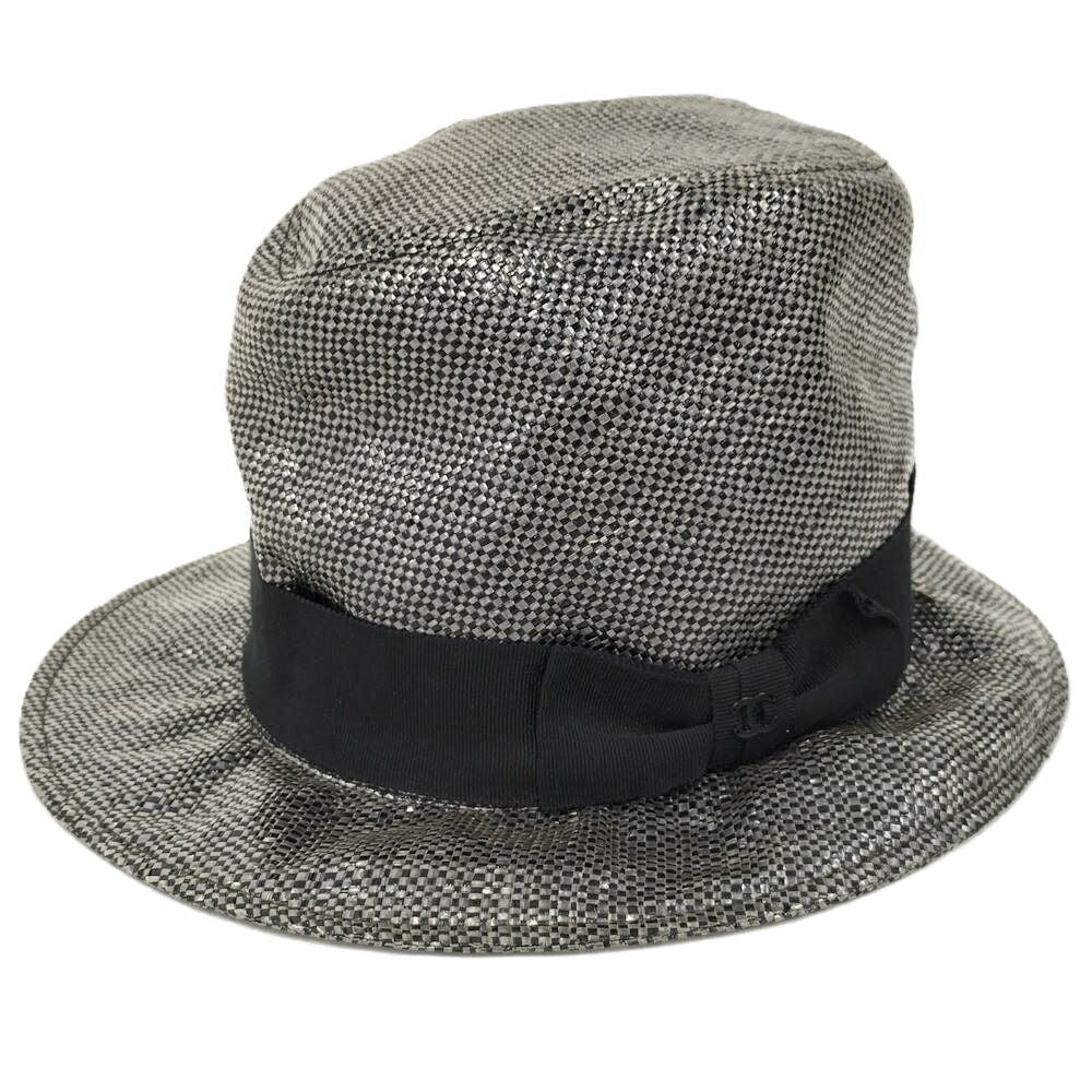 Chanel Hat M Black Silver