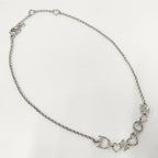 Dior Heart Charm Necklace Plated Silver — view 5