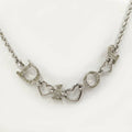 Dior Heart Charm Necklace Plated Silver