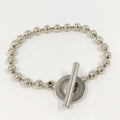 Gucci Ball Chain Bracelet Logo Silver
