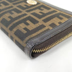 Fendi Zip Around Wallet Canvas Brown — view 4