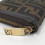 Fendi Zip Around Wallet Canvas Brown — view 6