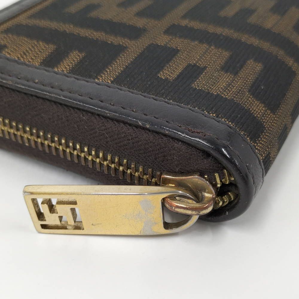 Fendi Zip Around Wallet Canvas Brown — view 6