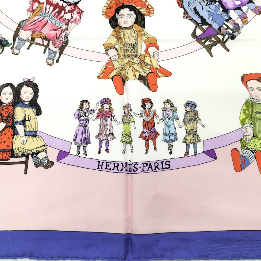 Hermes Scarf Carre 90 Hello Dolly Multicolor Pink — view 2