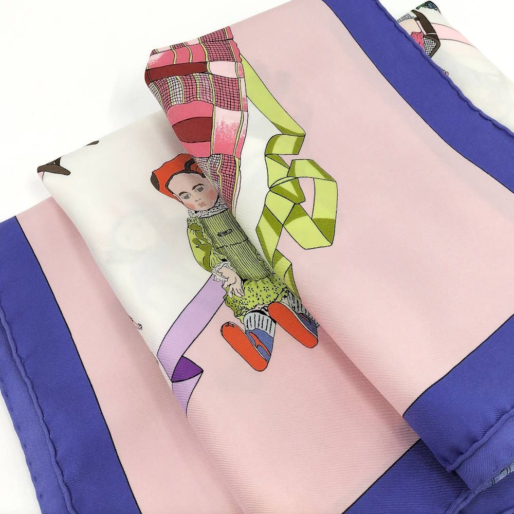 Hermes Scarf Carre 90 Hello Dolly Multicolor Pink — view 5