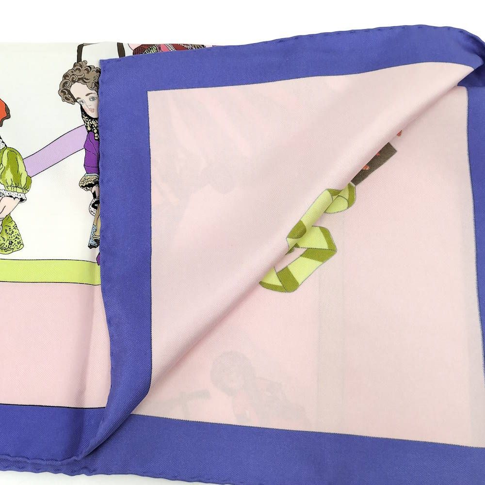 Hermes Scarf Carre 90 Hello Dolly Multicolor Pink — view 6