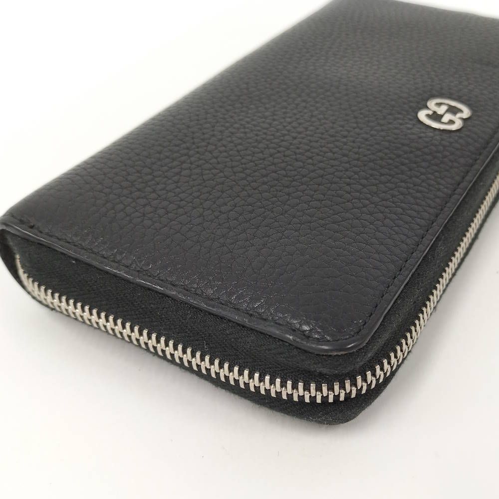 Gucci Wallet Zip Around Black Leather — view 4