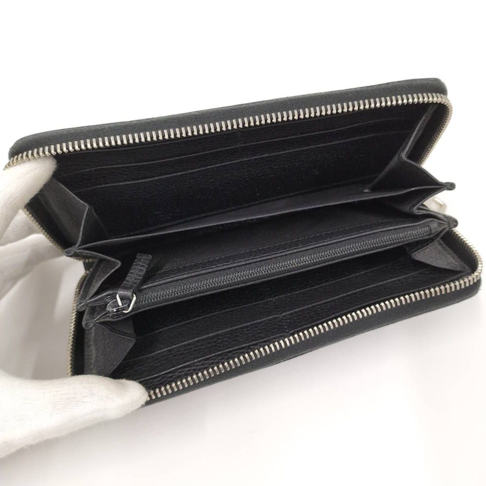 Gucci Wallet Zip Around Black Leather — view 2