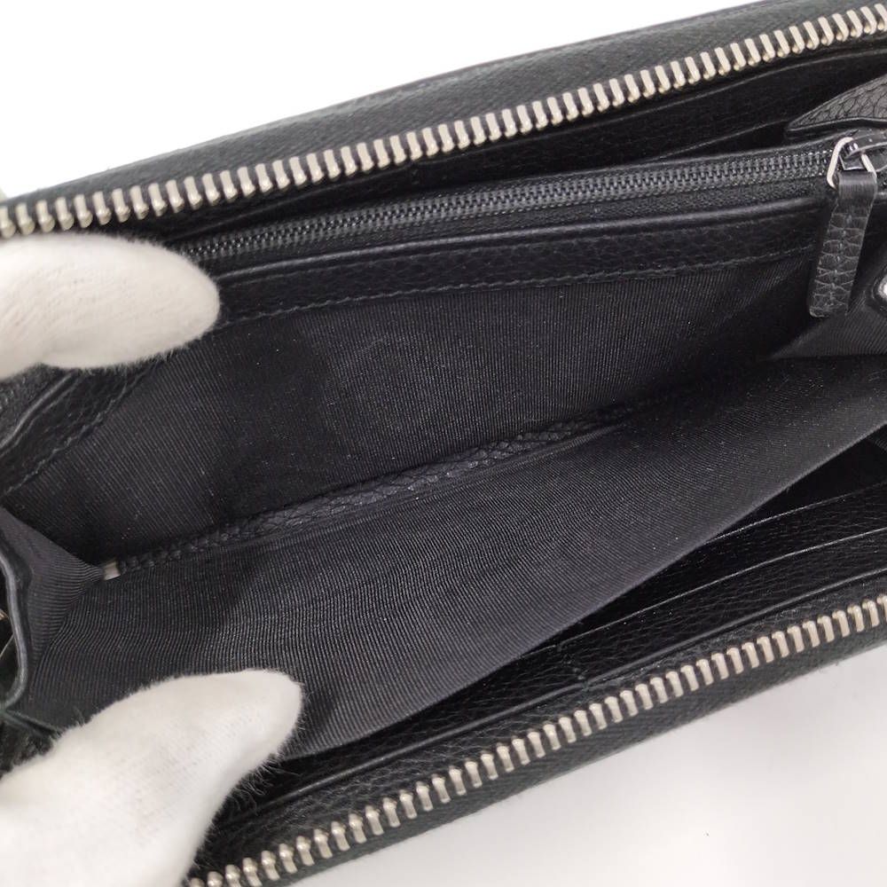 Gucci Wallet Zip Around Black Leather — view 9