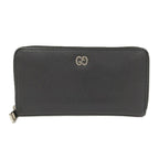 Gucci Wallet Zip Around Black Leather