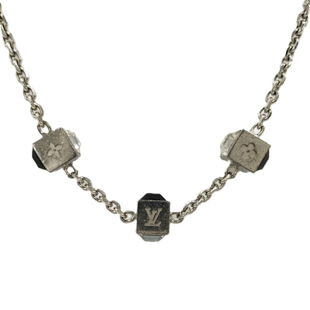 Louis Vuitton Collier Gamble Necklace Plated Silver