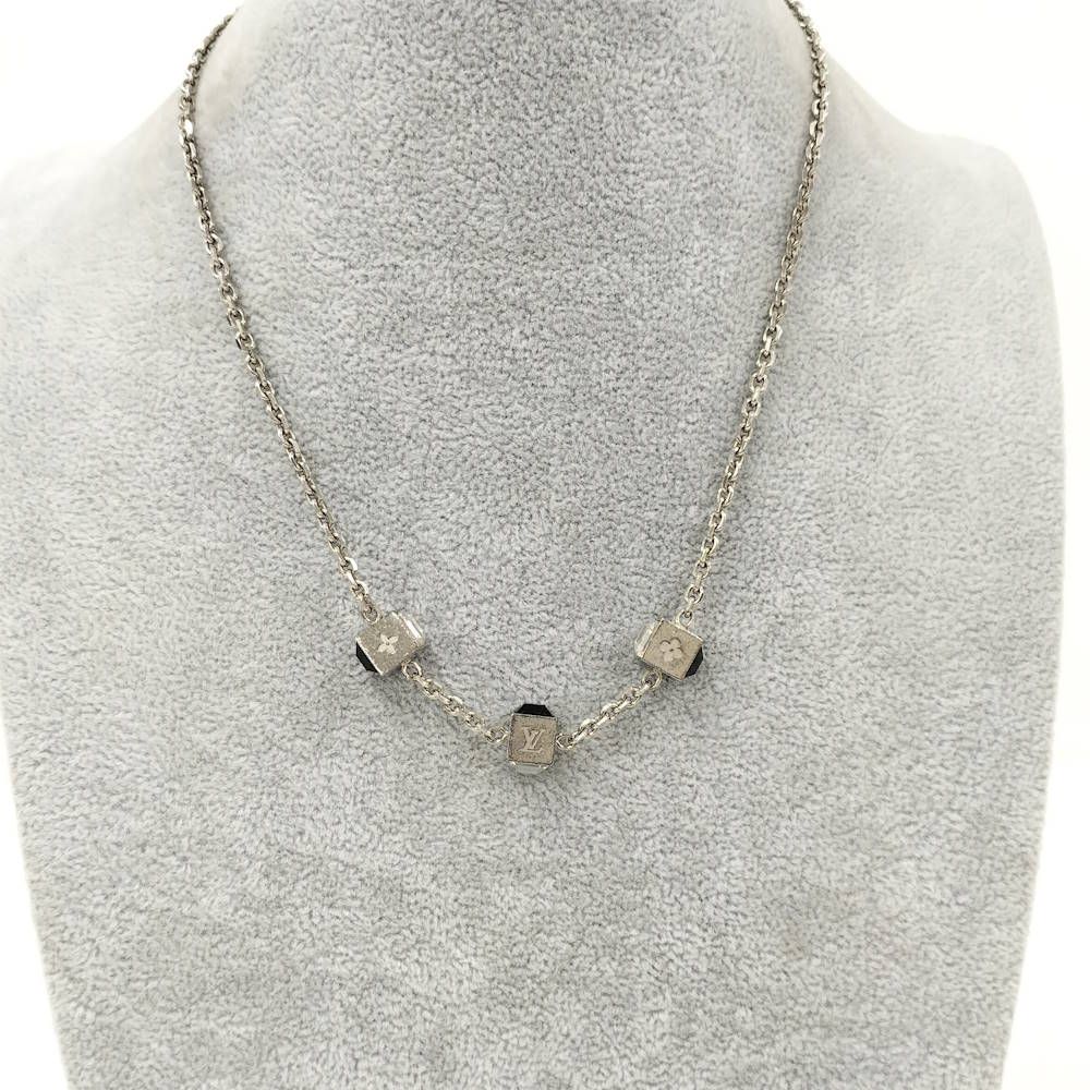 Louis Vuitton Collier Gamble Necklace Plated Silver — view 9