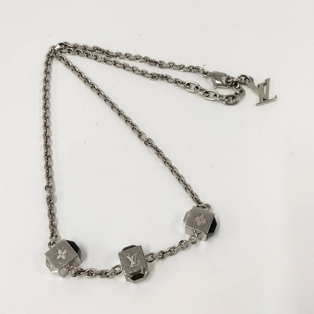 Louis Vuitton Collier Gamble Necklace Plated Silver — view 3
