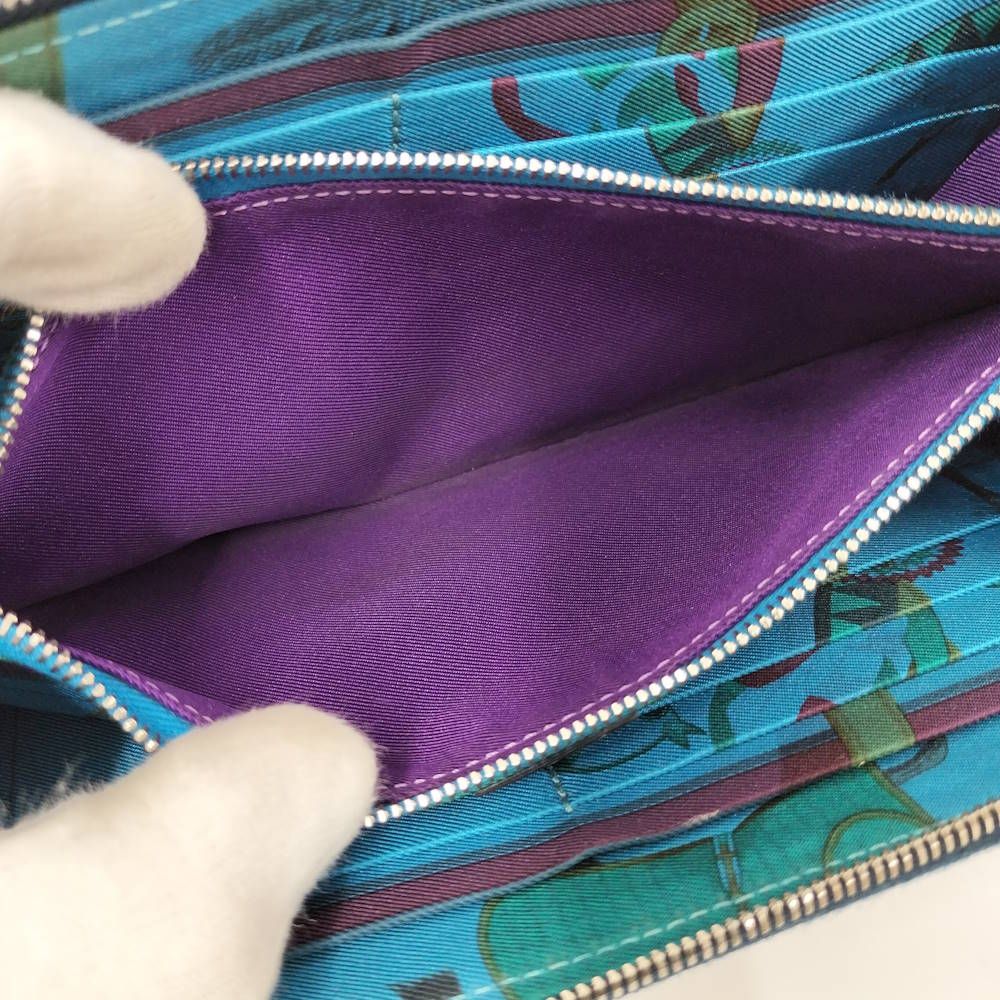 Hermes Azap Long Silk in Wallet Leather Navy — view 9