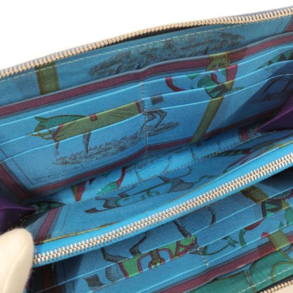 Hermes Azap Long Silk in Wallet Leather Navy — view 7