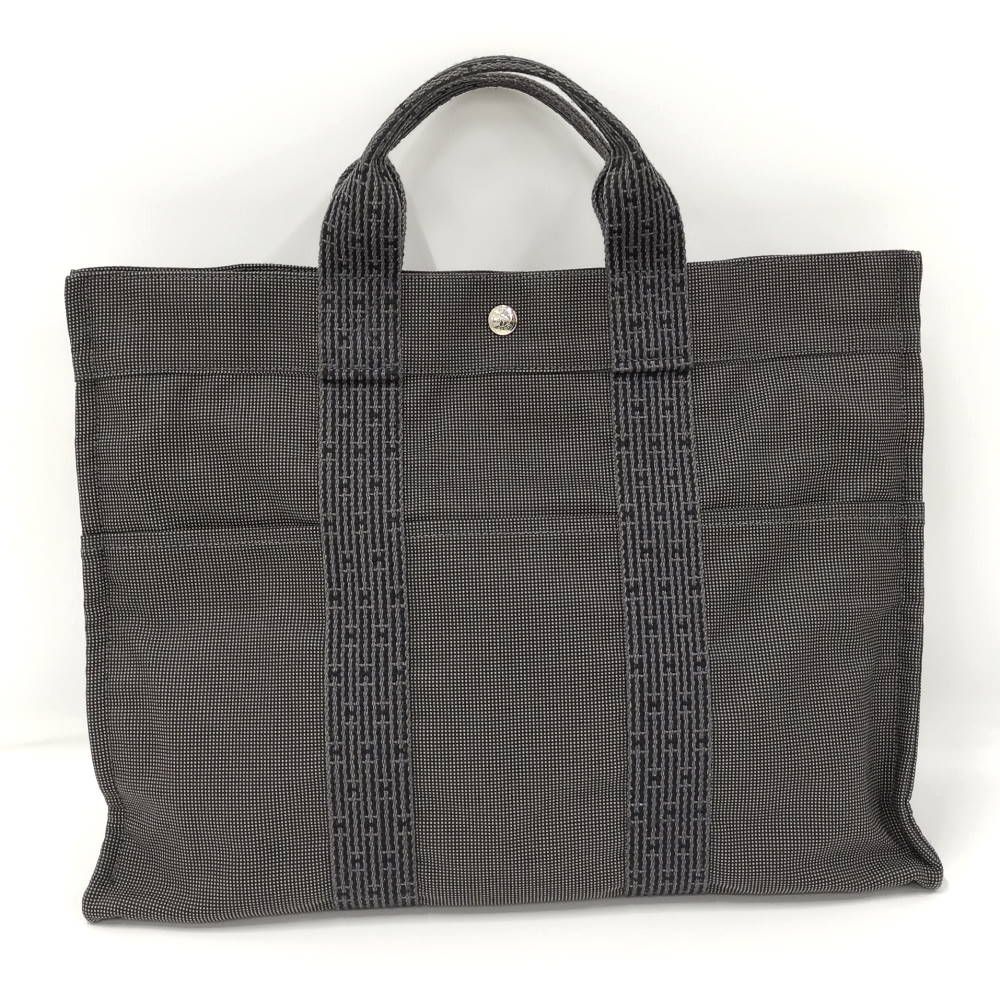Hermes Tote Her Line MM Gray Canvas — view 2