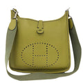 Hermes Evelyne Anise Green Silver Taurillon Clemence Shoulder