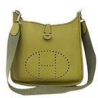 Hermes Evelyne Anise Green Silver Taurillon Clemence Shoulder