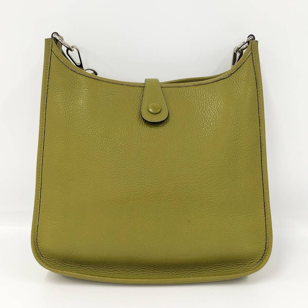 Hermes Evelyne Anise Green Silver Taurillon Clemence Shoulder — view 2