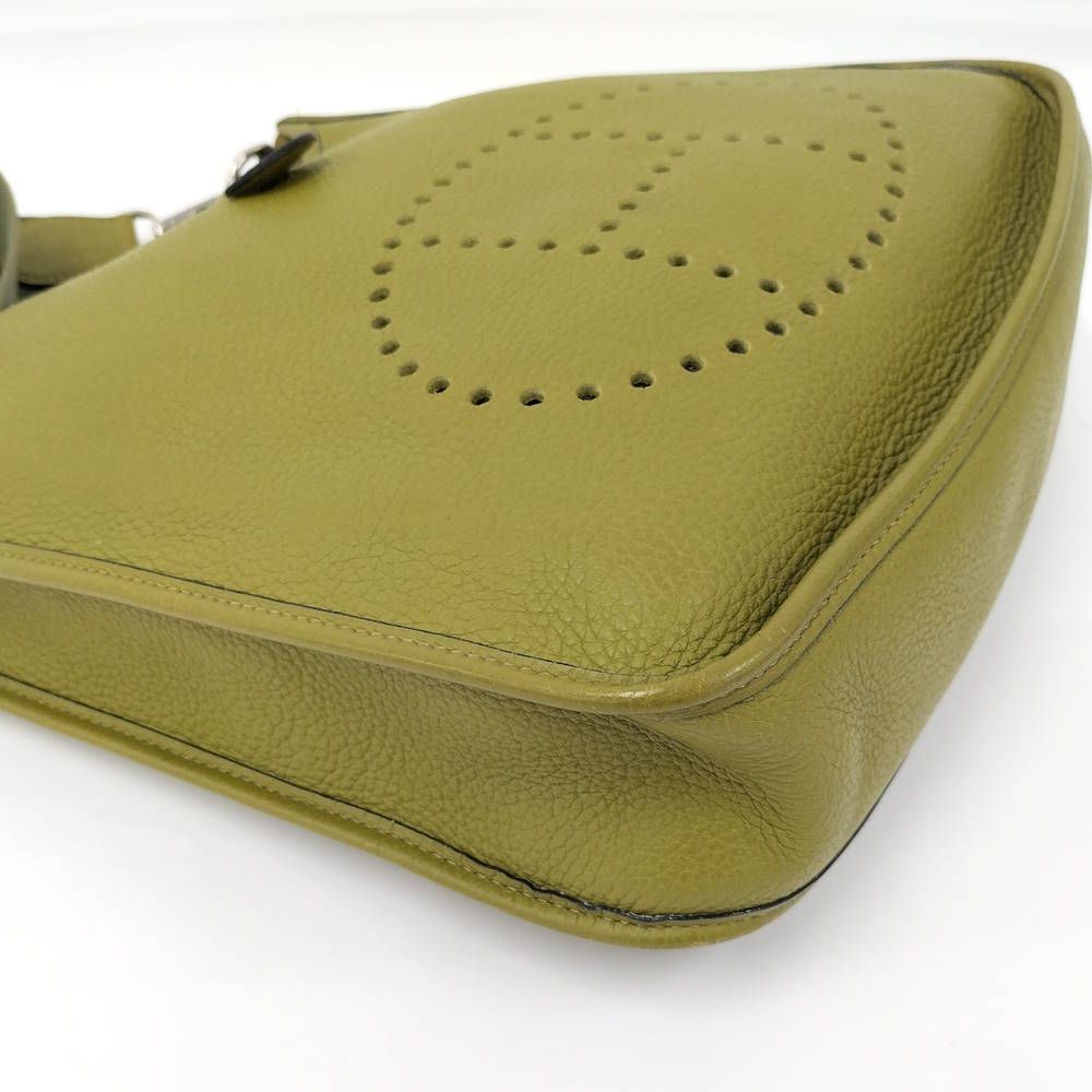 Hermes Evelyne Anise Green Silver Taurillon Clemence Shoulder — view 3