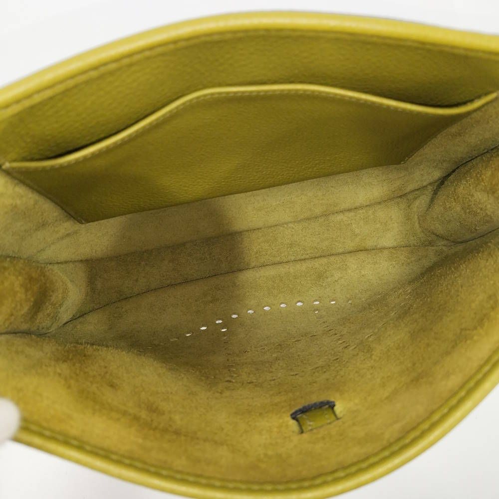 Hermes Evelyne Anise Green Silver Taurillon Clemence Shoulder — view 9