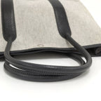 Hermes Garden Party PM Tote Toile Ash Leather Navy Ivory — view 4