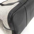 Hermes Garden Party PM Tote Toile Ash Leather Navy Ivory — view 3