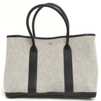 Hermes Garden Party PM Tote Toile Ash Leather Navy Ivory — view 2