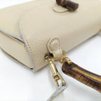 Gucci 2-Way Shoulder Bag Bamboo Leather Beige — view 7