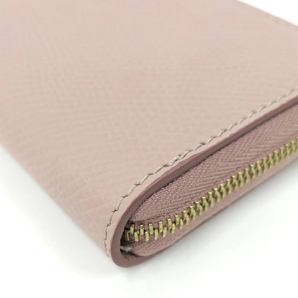 Celine L-shaped Zipper Coin Purse Leather Pink — view 4