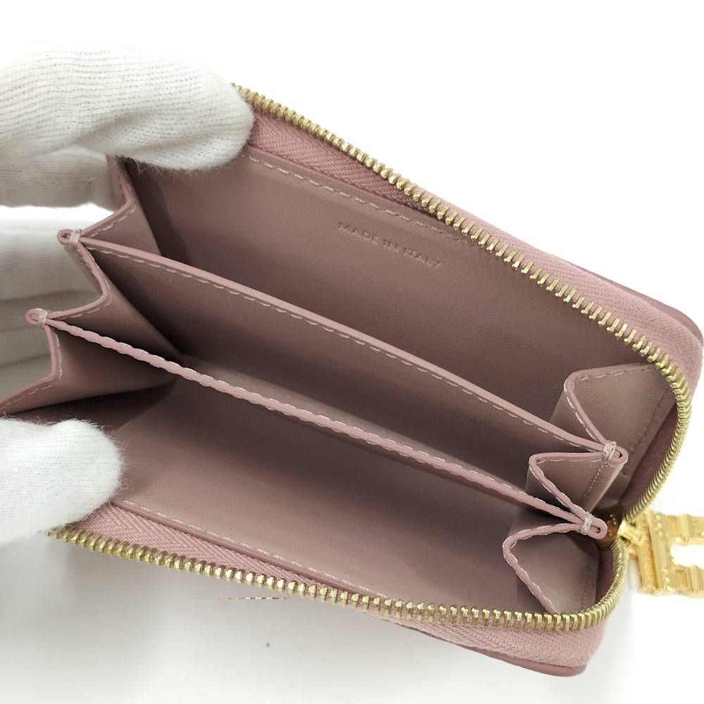 Celine L-shaped Zipper Coin Purse Leather Pink — view 2