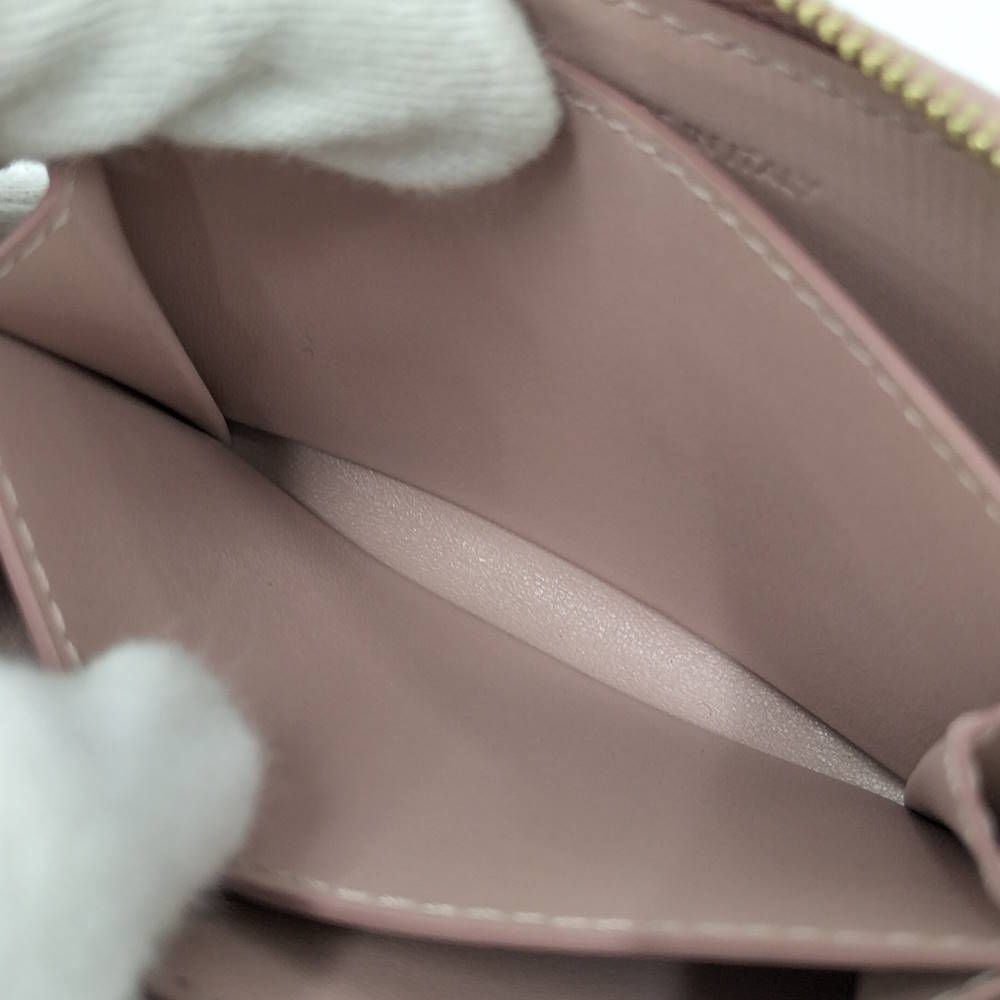 Celine L-shaped Zipper Coin Purse Leather Pink — view 9