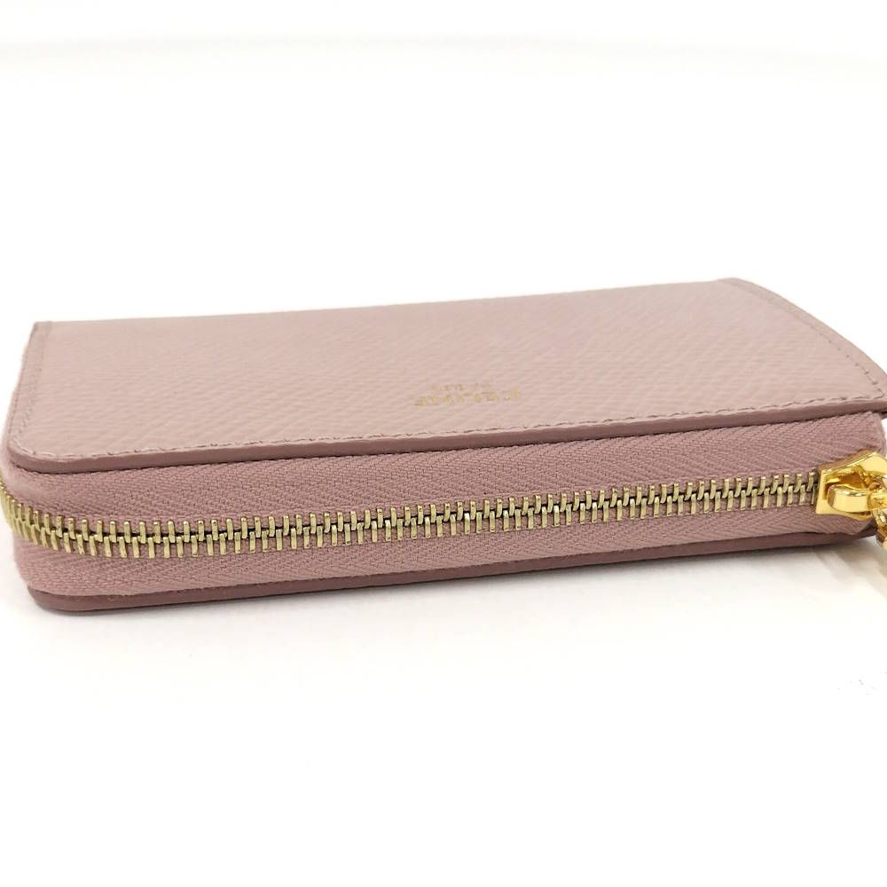 Celine L-shaped Zipper Coin Purse Leather Pink — view 6