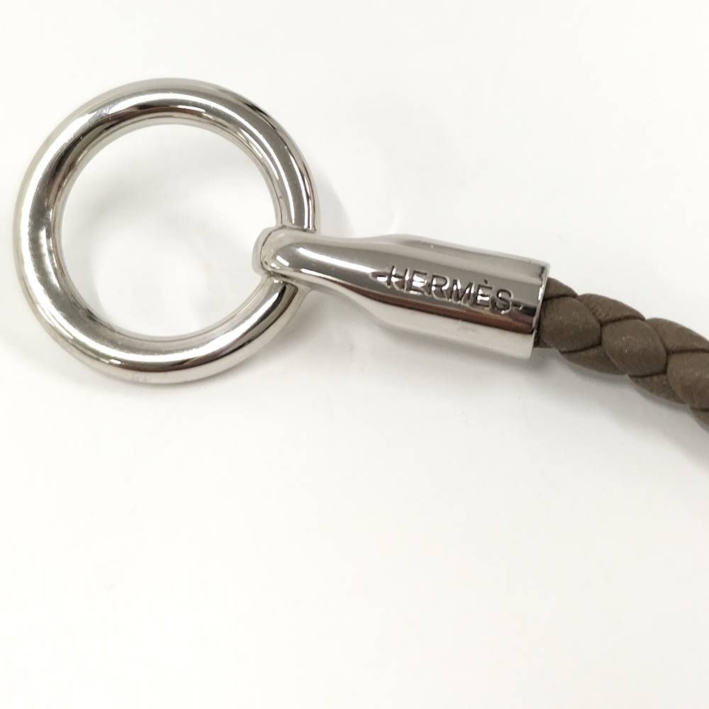 Hermes Glenan Bracelet Brown Silver Leather — view 7