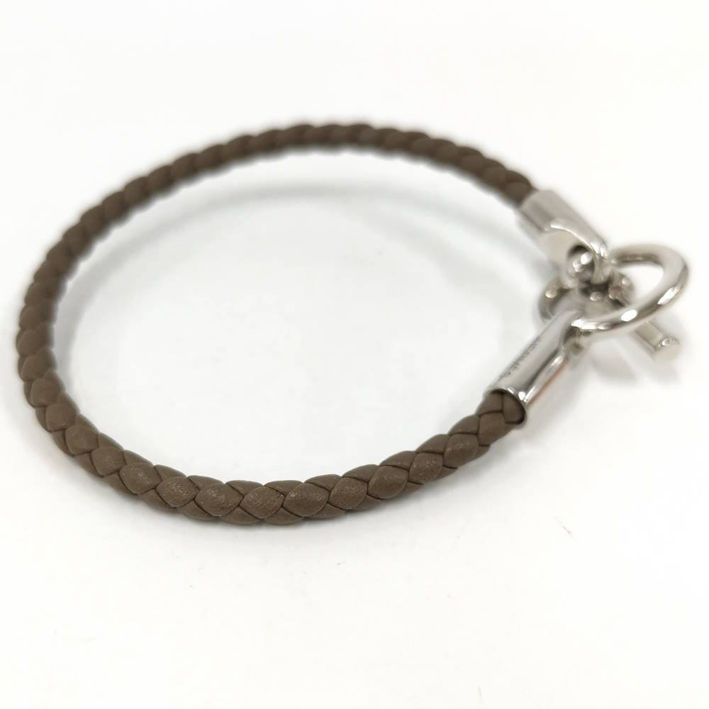 Hermes Glenan Bracelet Brown Silver Leather — view 4