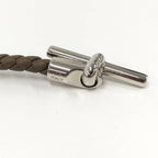 Hermes Glenan Bracelet Brown Silver Leather — view 8